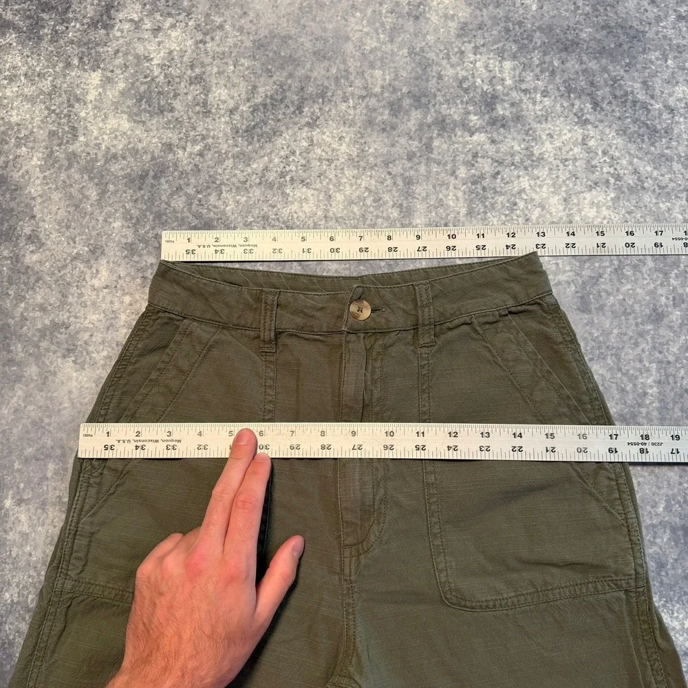 Billabong Womens Olive Green High Rise Utility Carpenter Pants 25 OG107 Military